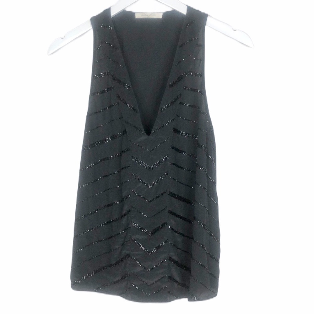 Chelsea Flower beaded chevron pattern tank